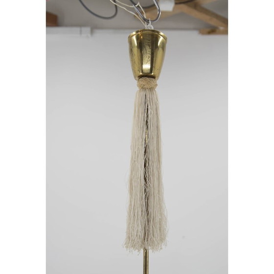 Image 1 of Vintage kroonluchter met 9 vlammen in gelakt messing van Emil Stejnar voor Oostenrijk, 1950