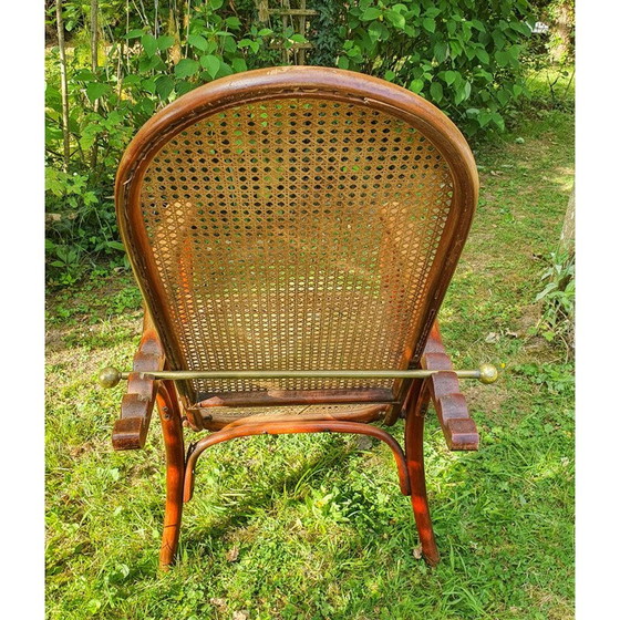 Image 1 of Vintage verstelbare gebogen houten fauteuil Fischel 1910