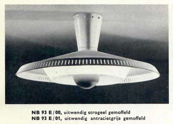 Image 1 of Philips Nb 92-Nb 93 E/00 Plafondlamp (Louis Kalff)