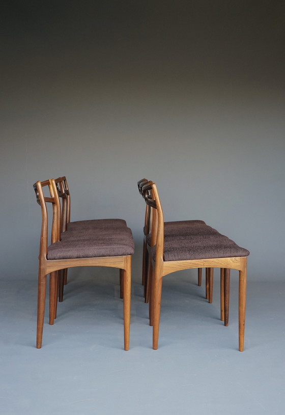 Image 1 of Model 94 Eetkamerstoelen van Johannes Andersen voor Christian Linneberg, Denemarken, 1960. Set van 6