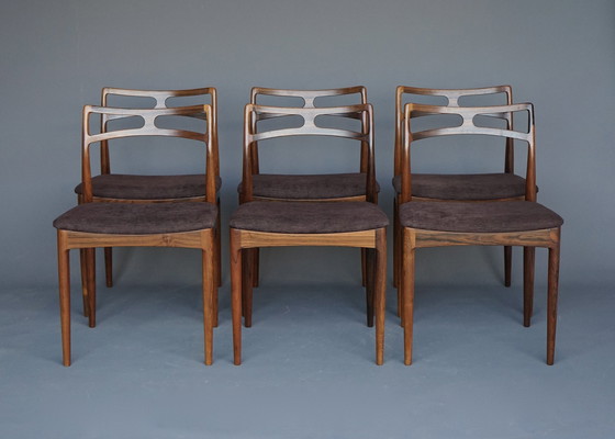 Image 1 of Model 94 Eetkamerstoelen van Johannes Andersen voor Christian Linneberg, Denemarken, 1960. Set van 6