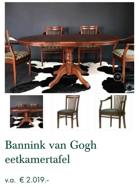 Image 1 of Schuitema Uitschuifbare Tafel Met 6 Stoelen