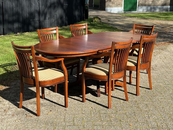 Image 1 of Schuitema Uitschuifbare Tafel Met 6 Stoelen