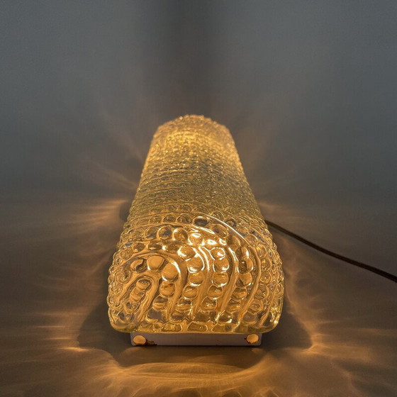 Image 1 of Vintage plafondlamp in helder glas, Tsjechoslowakije 1970