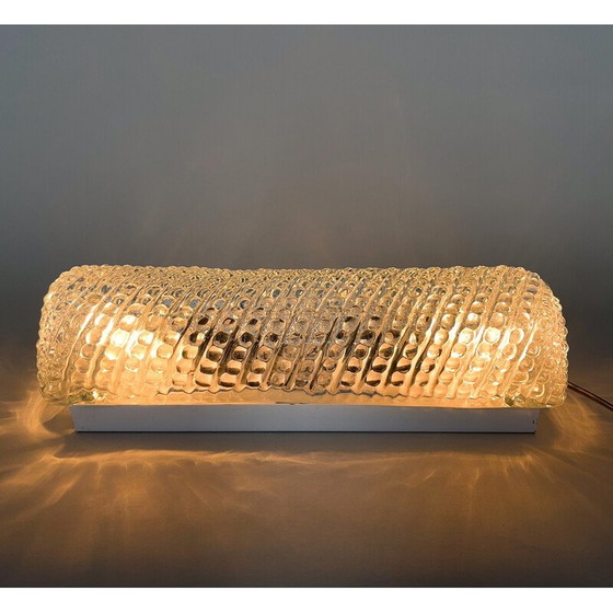 Image 1 of Vintage plafondlamp in helder glas, Tsjechoslowakije 1970