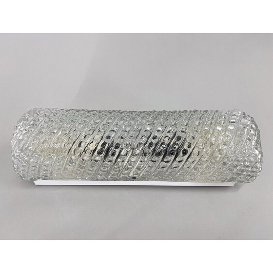 Image 1 of Vintage plafondlamp in helder glas, Tsjechoslowakije 1970