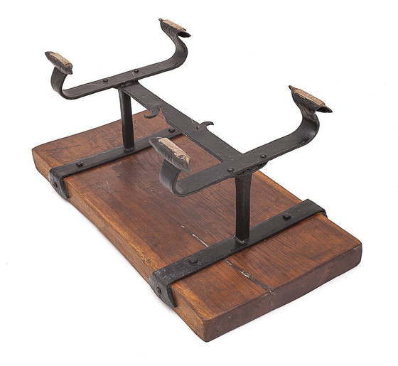 Image 1 of Massief iepenhouten Brutalistische Salontafel, 1950