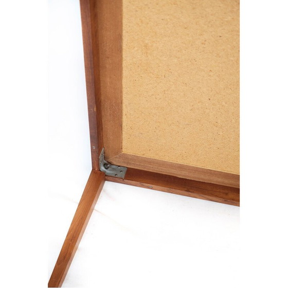 Image 1 of Vintage teakhouten salontafel met rode tegels, Denemarken 1960