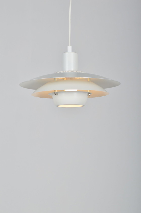 Image 1 of Deense hanglamp 'Viola' (3013-P) van Jeka Metaltryk, jaren '80