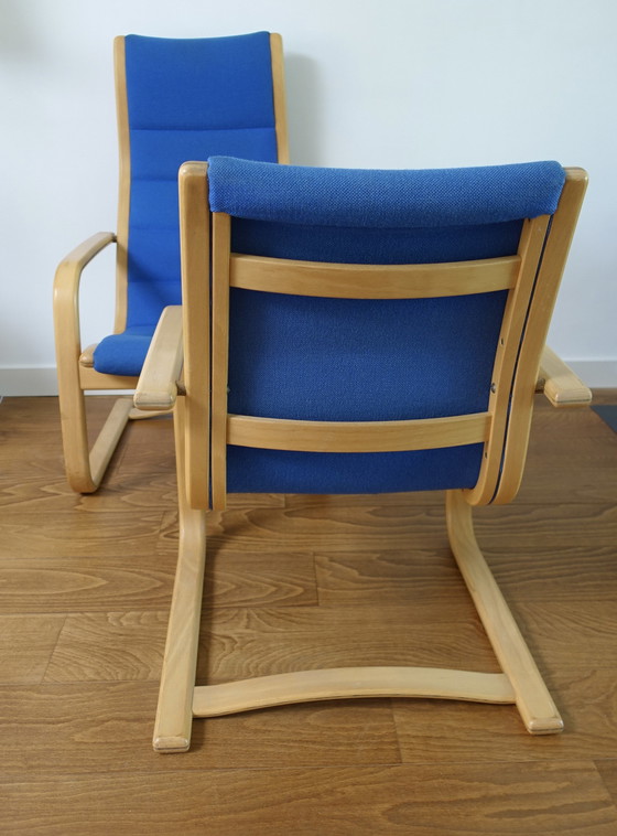 Image 1 of 2x Yngve Eckstrom Lamello Lounge Chairs 1980’s