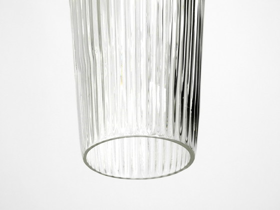 Image 1 of Zeldzame originele handgeblazen kristallen glazen hanglamp 'Pisa' van Aloys Ferdinand Gangkofner voor Peill & Putzler 1952