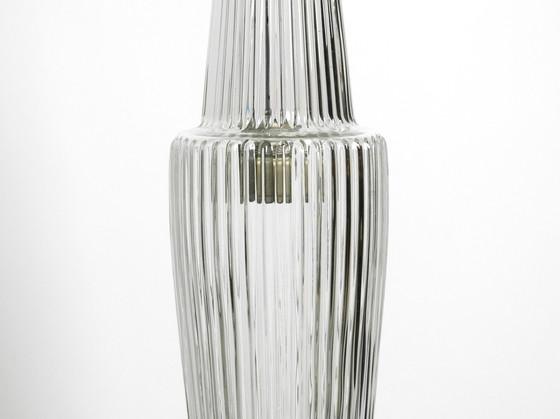 Image 1 of Zeldzame originele handgeblazen kristallen glazen hanglamp 'Pisa' van Aloys Ferdinand Gangkofner voor Peill & Putzler 1952