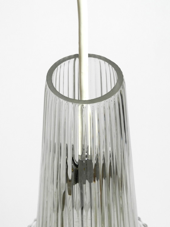 Image 1 of Zeldzame originele handgeblazen kristallen glazen hanglamp 'Pisa' van Aloys Ferdinand Gangkofner voor Peill & Putzler 1952