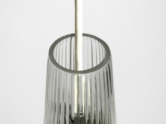 Image 1 of Zeldzame originele handgeblazen kristallen glazen hanglamp 'Pisa' van Aloys Ferdinand Gangkofner voor Peill & Putzler 1952