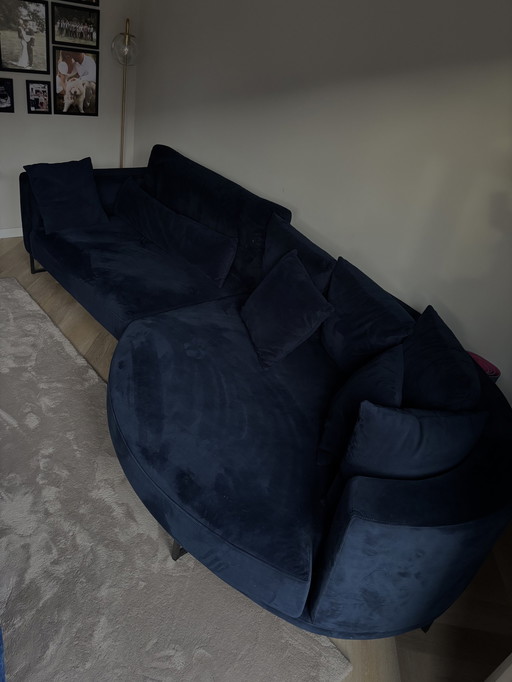 Zitmaxx Dordoni Bank & Fauteuil Donkerblauw Velvet