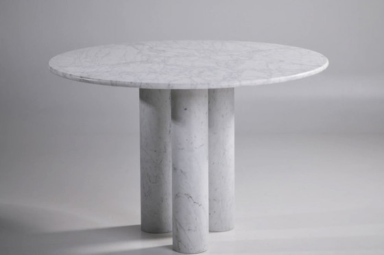 Image 1 of Mario Bellini "Il Colonnato" stijl Cararra Eettafel