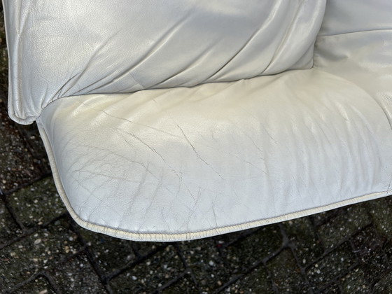 Image 1 of Lederen loungefauteuil uit de jaren zeventig 