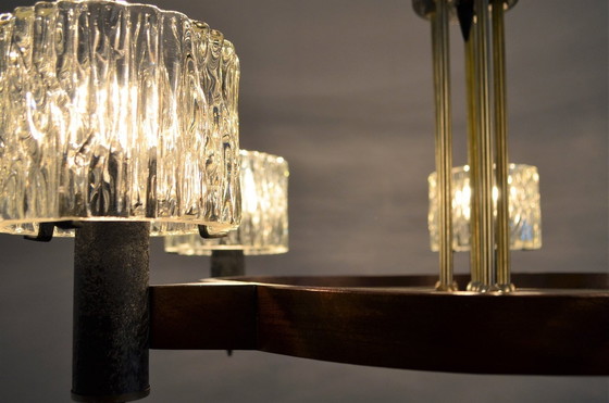 Image 1 of Vintage IJsglas Designluchter, 1950