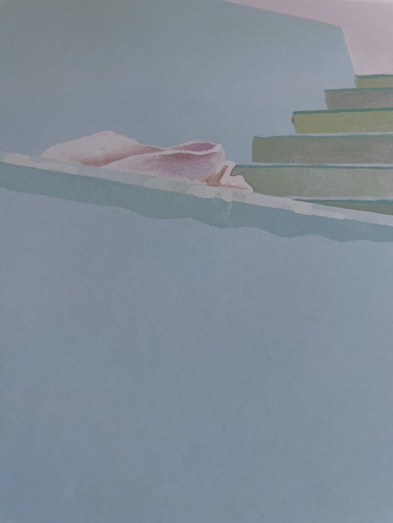 Image 1 of David Hockney, Zwembad en trappen, Le Nid du Du, 1971, Museum voor Moderne Kunst, copyright David Hockney