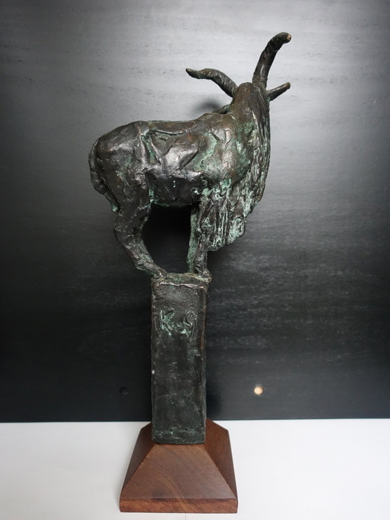 Image 1 of Karel Gomes Bronzen Berggeit