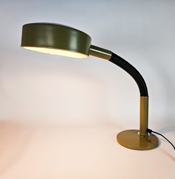 Image 1 of Hala Zeist - Bureaulamp - Olijfgroen - Flexibele arm - 1970's