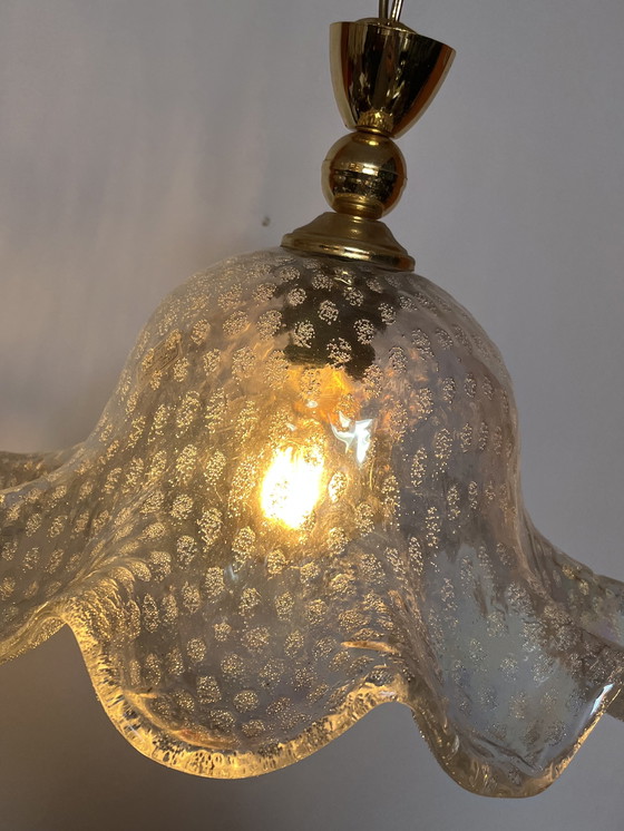 Image 1 of Vintage Murano geblazen kristallen hanglamp infusie glas 