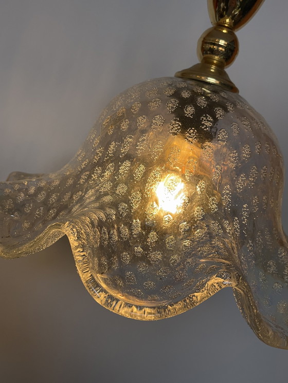 Image 1 of Vintage Murano geblazen kristallen hanglamp infusie glas 