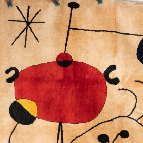 Image 1 of Vintage wollen vloerkleed van Joan Miro