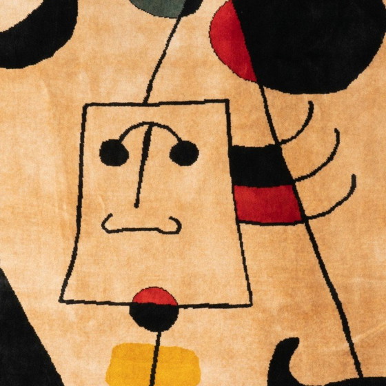 Image 1 of Vintage wollen vloerkleed van Joan Miro