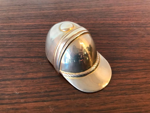 Vintage Gucci flesopener, verchroomde metalen dopvorm