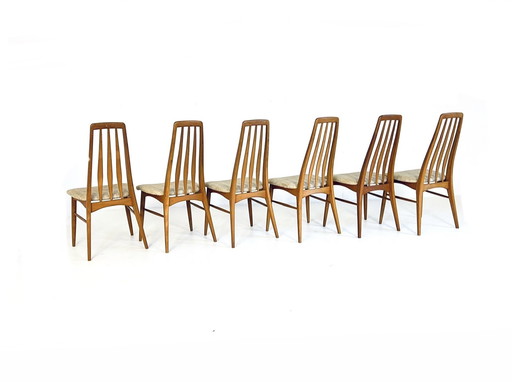 6X Vintage ‘Eva’ Stoelen, Niels Koefoed ‘60