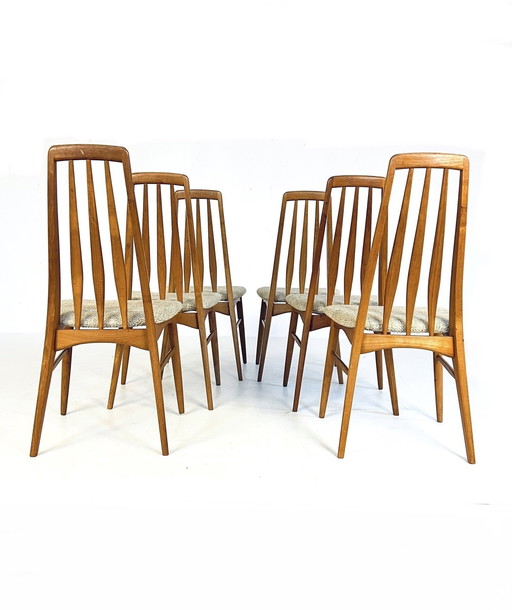 6X Vintage ‘Eva’ Stoelen, Niels Koefoed ‘60