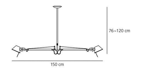 Image 1 of Artemide Tolomeo Due Bracci Plafond Lamp