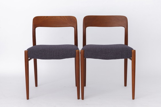 Image 1 of 2 Vintage stoelen Niels Moller, Model 75, Teak, 1950, Deense Vintage