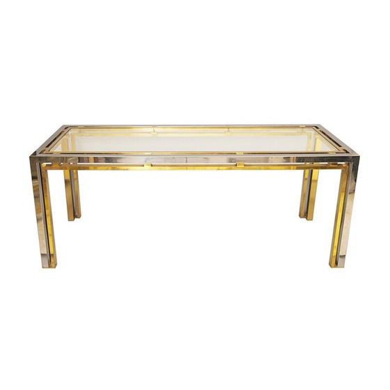 Image 1 of Console tafel chroom en messing par Romeo Rega - 1970