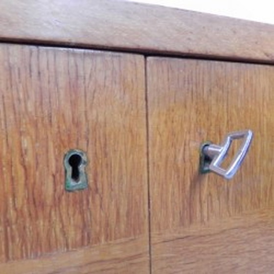 Image 1 of Vintage dressoir met 3 deuren en 5 laden