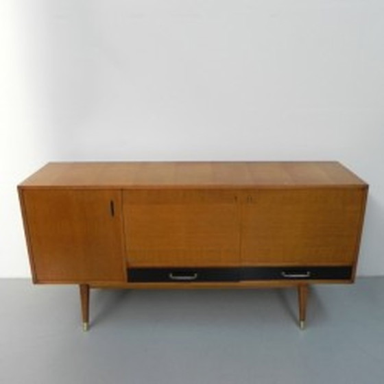 Image 1 of Vintage dressoir met 3 deuren en 5 laden