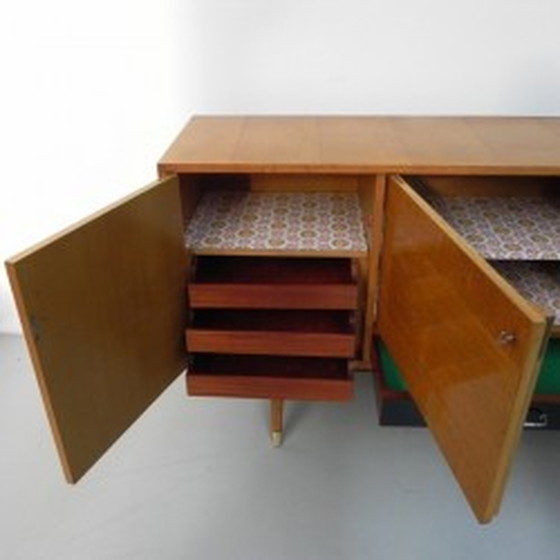 Image 1 of Vintage dressoir met 3 deuren en 5 laden