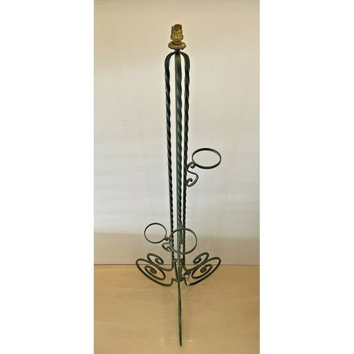 Vintage smeedijzeren vloerlamp