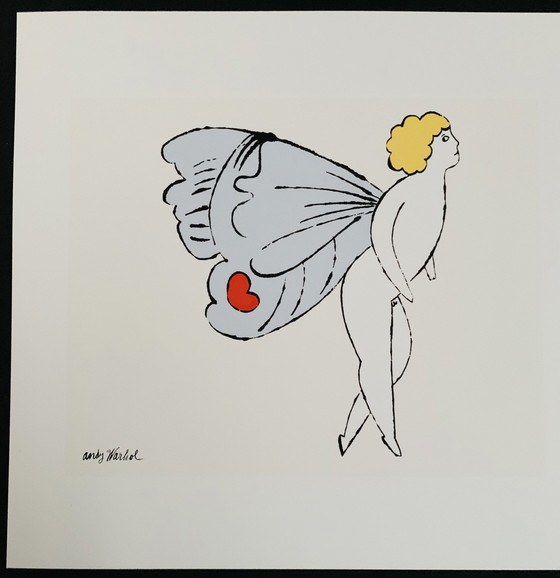 Image 1 of Andy Warhol: "I Love You So, Drieluik, 1957" Gesigneerd In De Plaat.