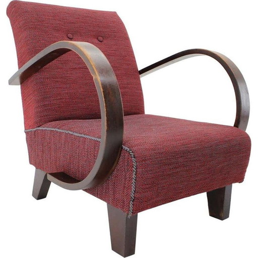 Vintage fauteuil van Jindrich Halabala, Tsjecho-Slowakije 1950