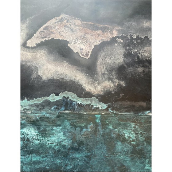 Image 1 of Vintage schilderij "Affleurement" van Frédérique Domergue