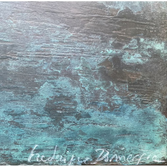 Image 1 of Vintage schilderij "Affleurement" van Frédérique Domergue