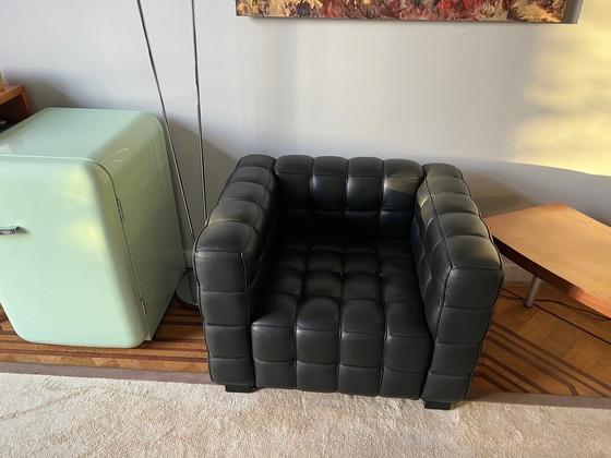 Image 1 of 2x Josef Hoffmann Kubus fauteuils van Wittmann