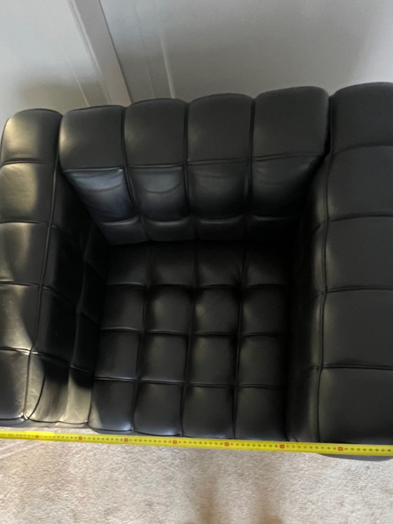 Image 1 of 2x Josef Hoffmann Kubus fauteuils van Wittmann