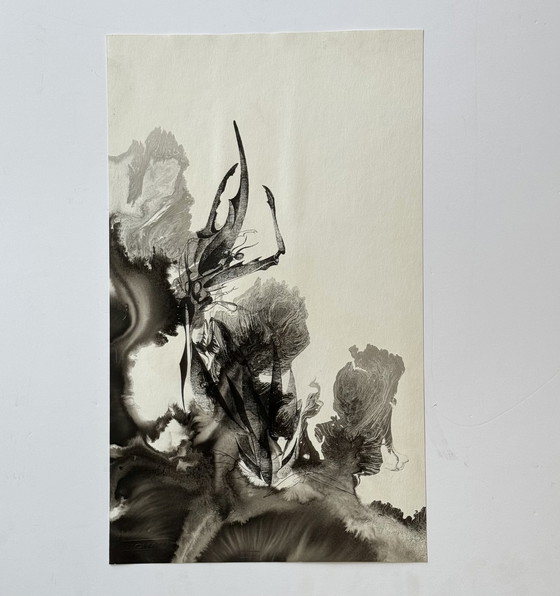 Image 1 of Eugène Eechaut - surrealistische inktcompositie