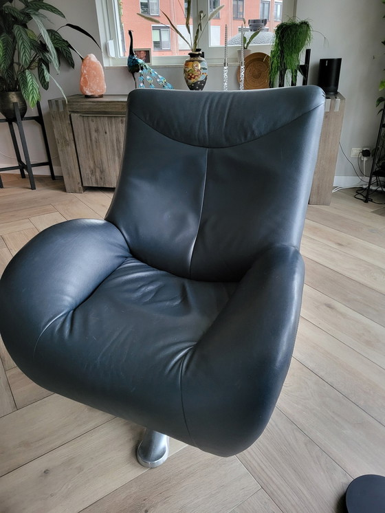 Image 1 of Leolux Leren Kantel En Draai Fauteuil