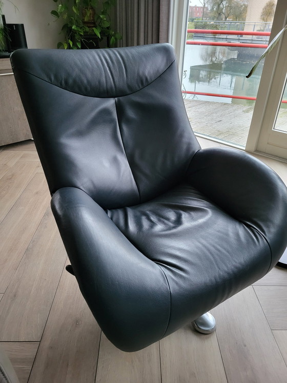 Image 1 of Leolux Leren Kantel En Draai Fauteuil