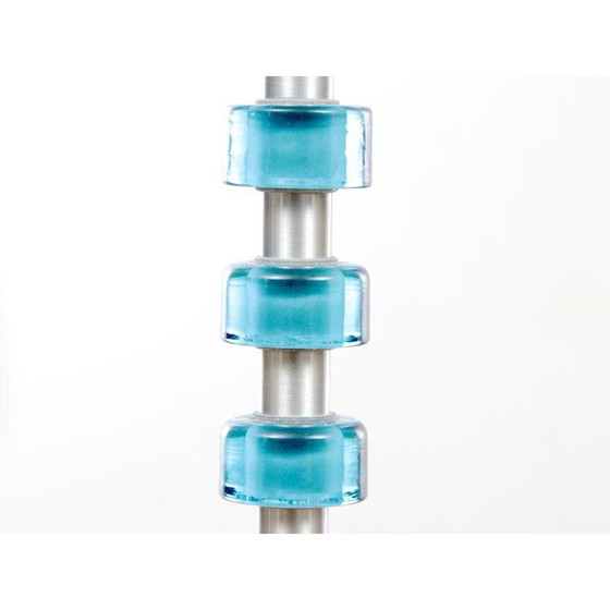 Image 1 of Scandinavische vloerlamp met aluminium en glas van Carl Fagerlund voor Orrefors - 1960