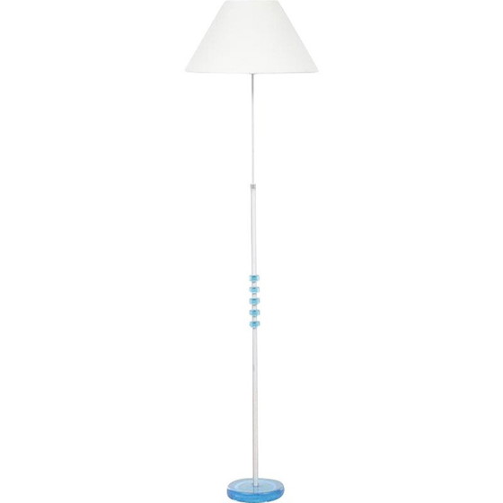 Image 1 of Scandinavische vloerlamp met aluminium en glas van Carl Fagerlund voor Orrefors - 1960